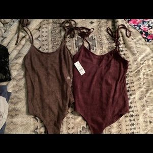2 pacsun size small bodysuits